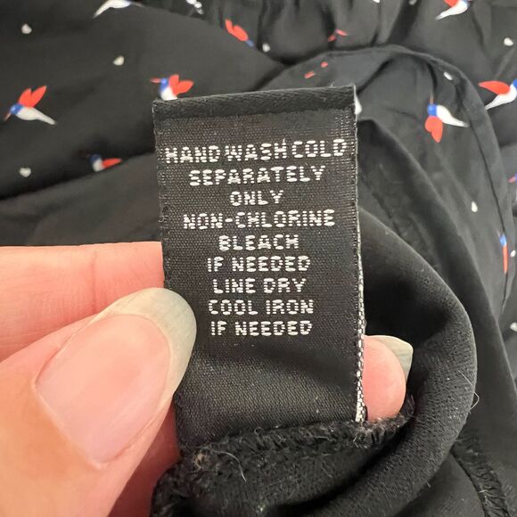 Torrid Plus 22 Skater Skirt Black Bird Print Studded Belt Y2K Goth Punk Alt - Picture 7 of 12